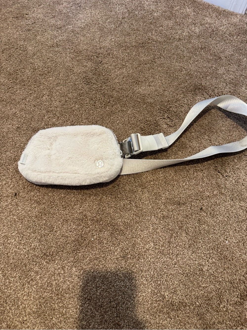 Fuzzy Cream Lululemon Crossbody Belt Bag